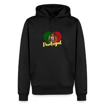 Portugal Heimatliebe Lissabon Portugiese - Männer Premium Bio Hoodie - Schwarz - Vorne - Nico (187cm)