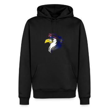 Anguilla - Männer Premium Bio Hoodie - Schwarz - Vorne - Nico (187cm)