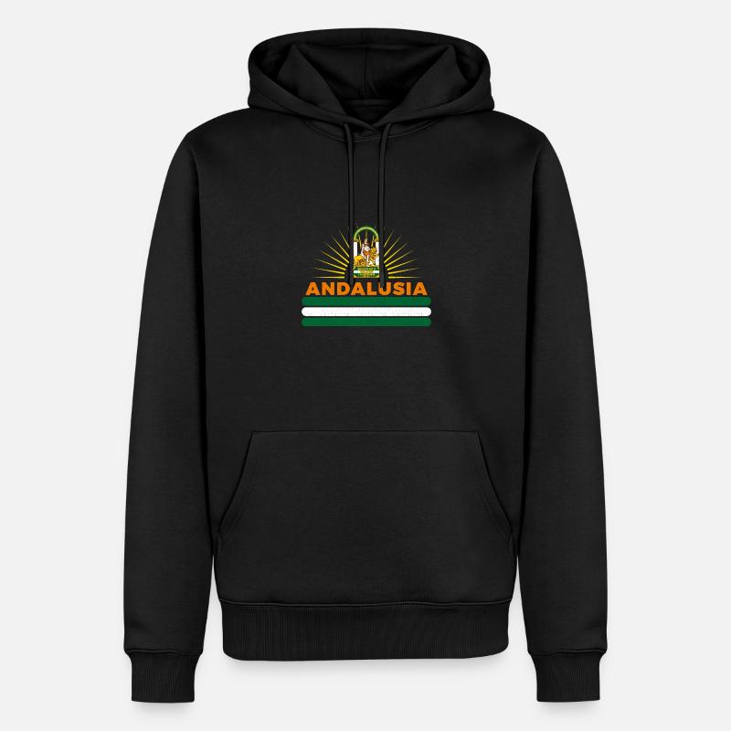 Andalusien autonome Gemeinschaft Spanien - Männer Premium Bio Hoodie - Schwarz