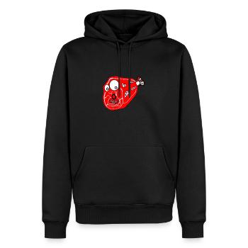Angeln, Wiltsch, Tier, Frech, Schweiz, art, style - Männer Premium Bio Hoodie - Schwarz - Vorne - Nico (187cm)