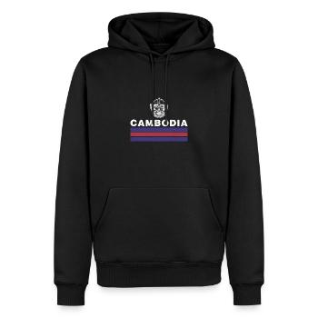 Kambodscha National Flagge Khmer Kultur - Männer Premium Bio Hoodie - Schwarz - Vorne - Nico (187cm)