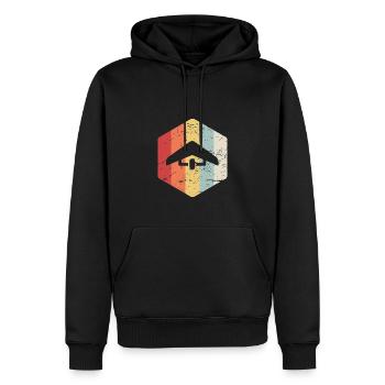 Hanggleiter Drachenflieger Deltasegler - Männer Premium Bio Hoodie - Schwarz - Vorne - Nico (187cm)
