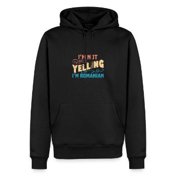 Balkan Rumänien Rumäne Urlaub Reise Volk - Männer Premium Bio Hoodie - Schwarz - Vorne - Nico (187cm)