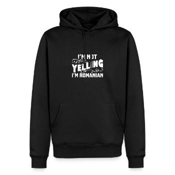 Balkans Roumanie Vacances Roumanie Voyage Personnes - Sweat à capuche Premium bio Homme - noir - Devant - Nico (187cm)