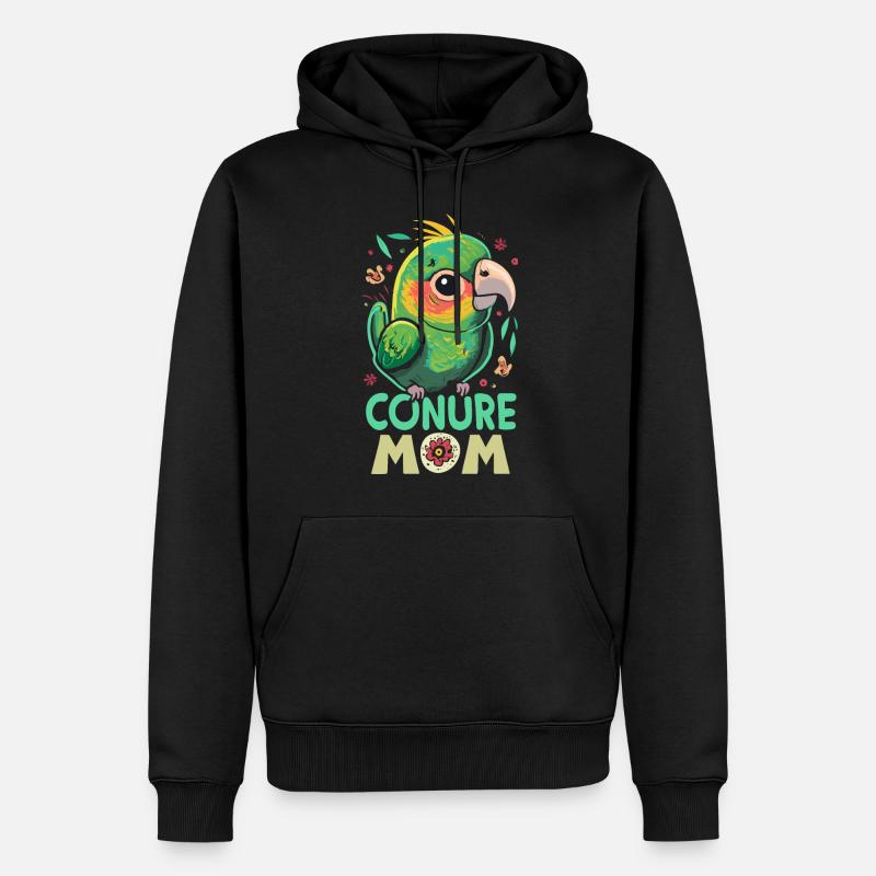 Perruche Perruche Maman - Sweat à capuche Premium bio Homme - noir