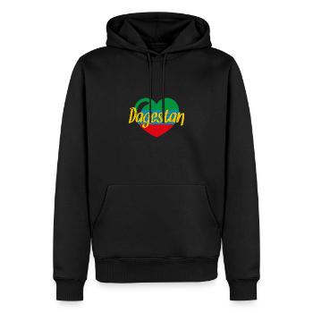 Dagestan Papakha Adler Flagge Herkunft Reise - Männer Premium Bio Hoodie - Schwarz - Vorne - Nico (187cm)