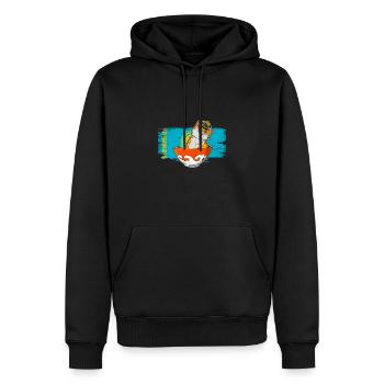 Kasachstan UdSSR Flage Astana Katze Herkunft - Männer Premium Bio Hoodie - Schwarz - Vorne - Nico (187cm)