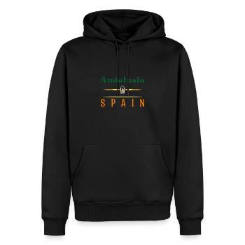Andalusien Spanien Halbinsel Iberische Flagge - Männer Premium Bio Hoodie - Schwarz - Vorne - Nico (187cm)