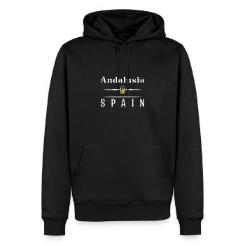 Andalusien Spanien Halbinsel Iberische Flagge - Männer Premium Bio Hoodie - Schwarz - Vorne - Nico (187cm)