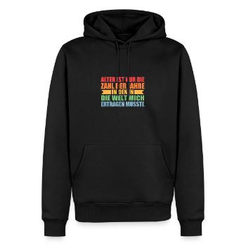 Ich Bin Nicht Alt Geburtstag - Männer Premium Bio Hoodie - Schwarz - Vorne - Nico (187cm)