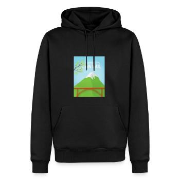 Chill in Cantal - Sweat à capuche Premium bio Homme - noir - Devant - Nico (187cm)
