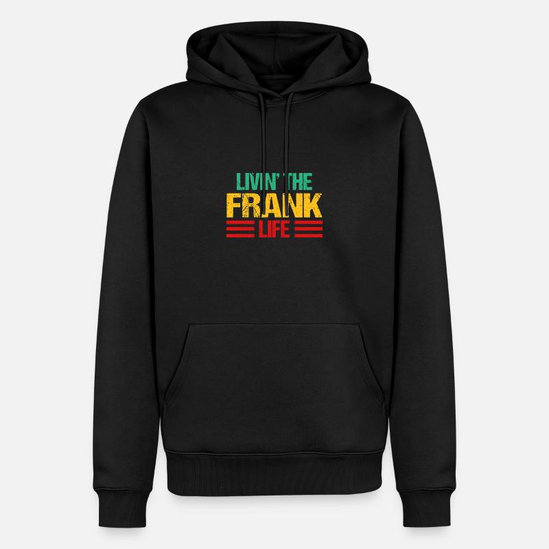 Frank - Männer Premium Bio Hoodie - Schwarz