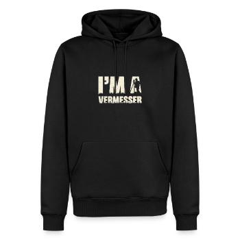 Geodäsie Vermessung Techniker Beruf Spruch - Männer Premium Bio Hoodie - Schwarz - Vorne - Nico (187cm)