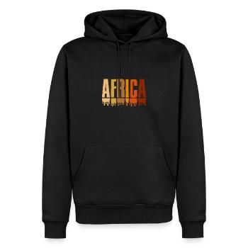 Afrika Geschichte Afro Kamm Haar Kultur Frisur - Männer Premium Bio Hoodie - Schwarz - Vorne - Nico (187cm)
