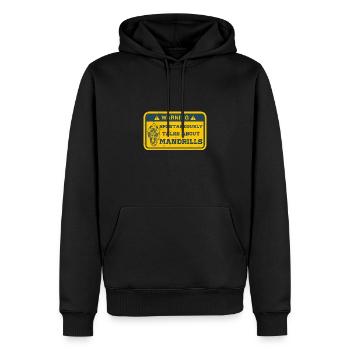 Mandrill Natur Affe Tiere Primat Safari Biologie - Männer Premium Bio Hoodie - Schwarz - Vorne - Nico (187cm)