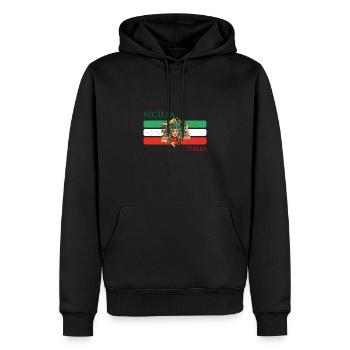 Sizilien Flagge Trinacria Urlaub Italien Reise - Männer Premium Bio Hoodie - Schwarz - Vorne - Nico (187cm)