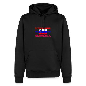 Slowenien Urlaub Slovenija Flagge Balkanland - Männer Premium Bio Hoodie - Schwarz - Vorne - Nico (187cm)