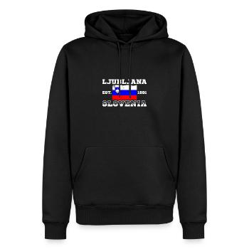 Slowenien Urlaub Slovenija Flagge Balkanland - Männer Premium Bio Hoodie - Schwarz - Vorne - Nico (187cm)