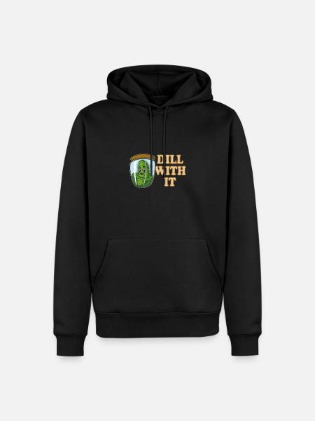 Cucumbers, gherkins, pickles, eating fruit - Men’s Premium Organic Hoodie - black