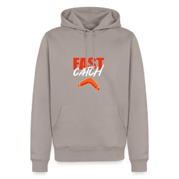Schneller Fang Aufmerksame Person Gift - Männer Premium Bio Hoodie - Taupe - Vorne - Nico (187cm)