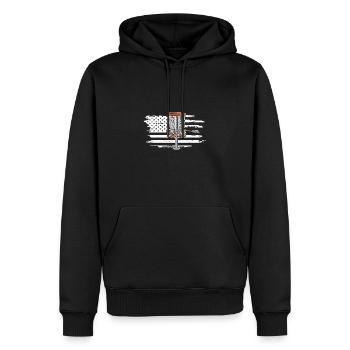 Lancer de disque volant Disc Golf Sports de loisirs - Sweat à capuche Premium bio Homme - noir - Devant - Nico (187cm)