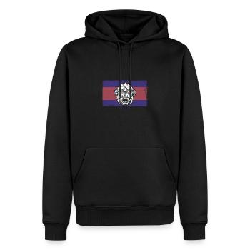 Vacances au Cambodge Khmer Drapeau de l’Asie Voyage - Sweat à capuche Premium bio Homme - noir - Devant - Nico (187cm)