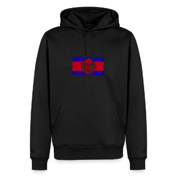 Vacances au Cambodge Khmer Drapeau de l’Asie Voyage - Sweat à capuche Premium bio Homme - noir - Devant - Nico (187cm)