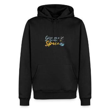 Télescope spatial Astronomie Étoiles Planètes - Sweat à capuche Premium bio Homme - noir - Devant - Nico (187cm)