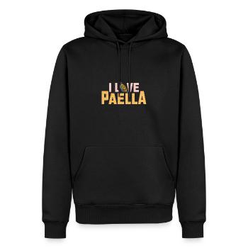 Cuisine espagnole Paella Plat de riz Citation de voyage - Sweat à capuche Premium bio Homme - noir - Devant - Nico (187cm)