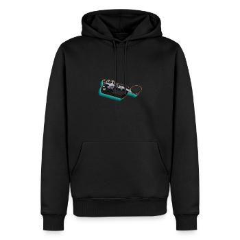Funker Hobby Mörser Morse Radio Amateurfunk - Männer Premium Bio Hoodie - Schwarz - Vorne - Nico (187cm)