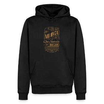 LaVidaEsUnaMilonga.png - Men’s Premium Organic Hoodie - black - Front - Nico (187cm)