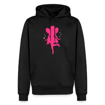 Fröhlich tanzende Fee / Elfe aus einem Märchen, 2- - Männer Premium Bio Hoodie - Schwarz - Vorne - Nico (187cm)