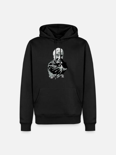 Dinner for one - Männer Premium Bio Hoodie - Schwarz