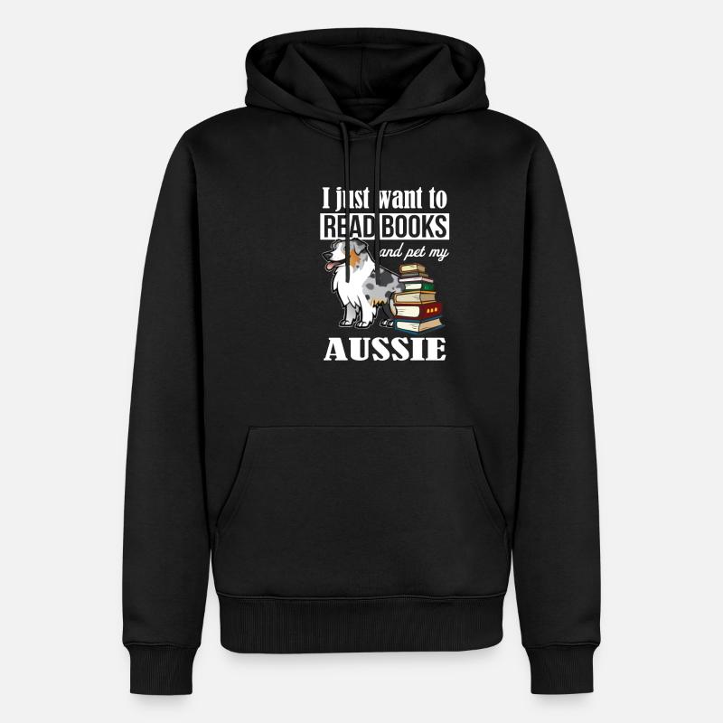 Berger australien Blue Merle - Sweat à capuche Premium bio Homme - noir