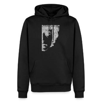 Pointilismus Dylan DylanArt Jack Joblin - Männer Premium Bio Hoodie - Schwarz - Vorne - Nico (187cm)