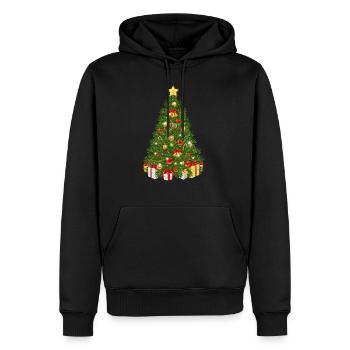 Weihnachtsbaum - Männer Premium Bio Hoodie - Schwarz - Vorne - Nico (187cm)
