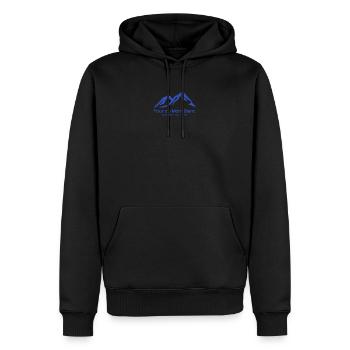 Tour du Mont Blanc Mountain Ski Hiking Fan - Men’s Premium Organic Hoodie - black - Front - Nico (187cm)