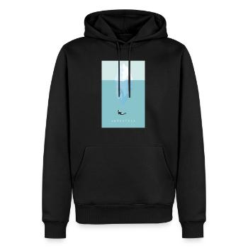 Antarctique - Sweat à capuche Premium bio Homme - noir - Devant - Nico (187cm)