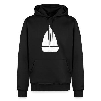 Voilier, Voilier, - Sweat à capuche Premium bio Homme - noir - Devant - Nico (187cm)
