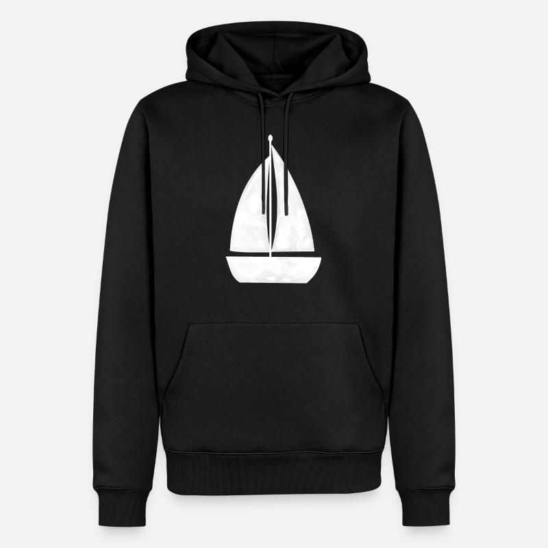 Segelschiff, Segelboot, - Männer Premium Bio Hoodie - Schwarz