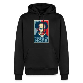 nohope Nohope - Sweat à capuche Premium bio Homme - noir - Devant - Nico (187cm)