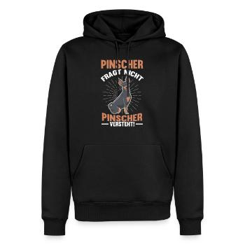 Hund Hundebesitzer Pinscher - Männer Premium Bio Hoodie - Schwarz - Vorne - Nico (187cm)