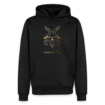 Capricorn/Steinbock - Männer Premium Bio Hoodie - Schwarz - Vorne - Nico (187cm)