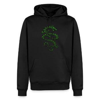 Dragons fantaisie dragons reptiles bêtes - Sweat à capuche Premium bio Homme - noir - Devant - Nico (187cm)