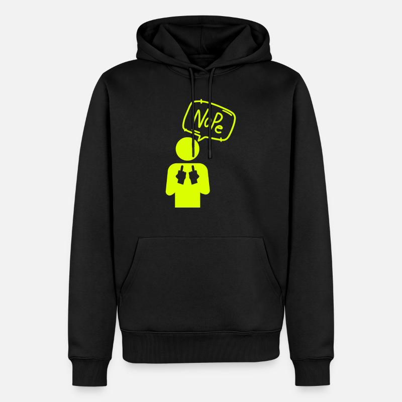 Nope - Men’s Premium Organic Hoodie - black