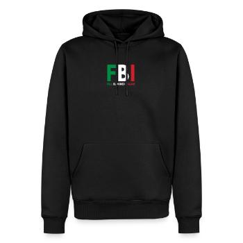 Vollblütige italienische FBI Funny Joke Abstammung - Männer Premium Bio Hoodie - Schwarz - Vorne - Nico (187cm)