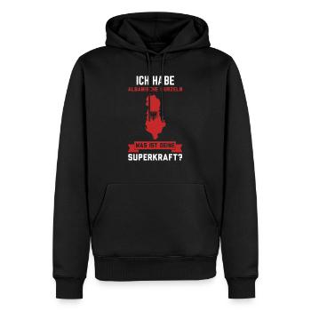Albanien Heimat Albanische Flagge Geschenk - Männer Premium Bio Hoodie - Schwarz - Vorne - Nico (187cm)