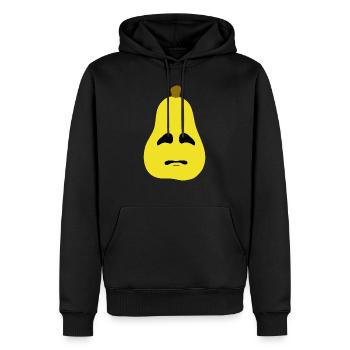 Birne - Männer Premium Bio Hoodie - Schwarz - Vorne - Nico (187cm)