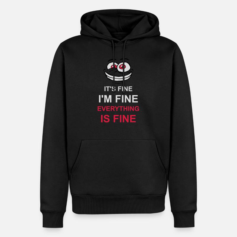 Tout va bien devis - Sweat à capuche Premium bio Homme - noir