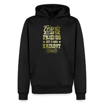 Barber Freunde Friseur Spruch - Männer Premium Bio Hoodie - Schwarz - Vorne - Nico (187cm)